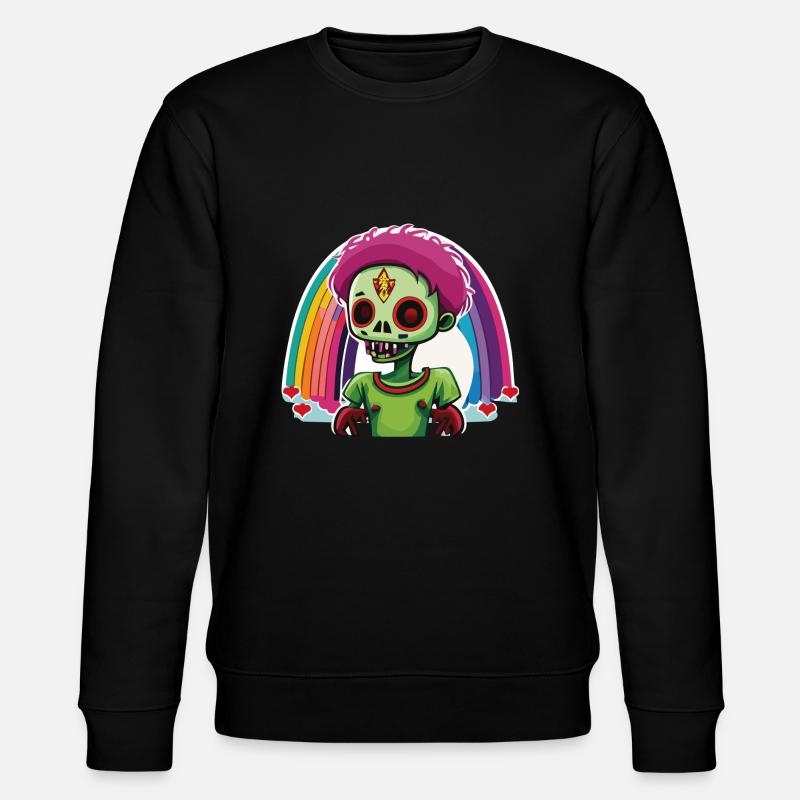 Pride Zombie 03 - Stanley/Stella Unisex Bio-Sweatshirt CHANGER - Schwarz