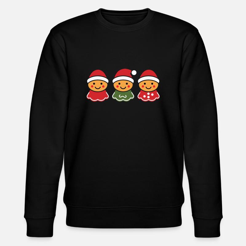 Gingerbread Man - Stanley/Stella CHANGER Unisex Organic Sweatshirt - black