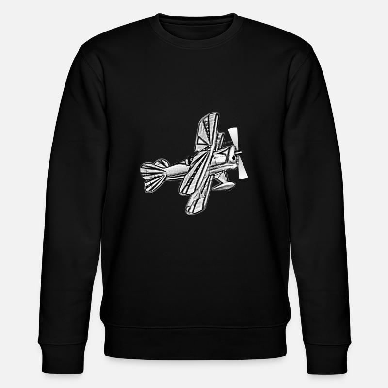 Flugzeug - Stanley/Stella Unisex Bio-Sweatshirt CHANGER  - Schwarz