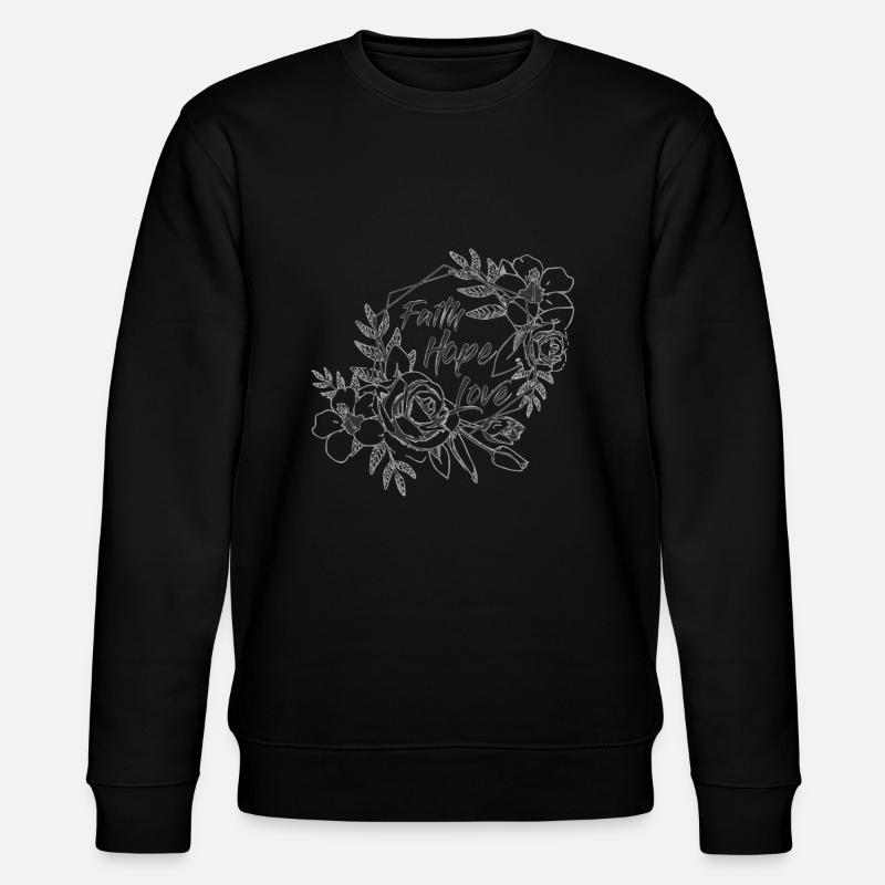 Glaube Hoffnung Liebe - Stanley/Stella Unisex Bio-Sweatshirt CHANGER  - Schwarz