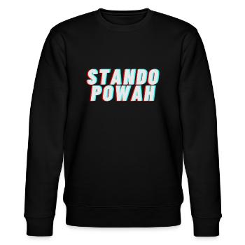 The World! Stando Power! - Stanley/Stella CHANGER Unisex Organic Sweatshirt - black - Front - Nik (191cm) & Marisol (170cm)
