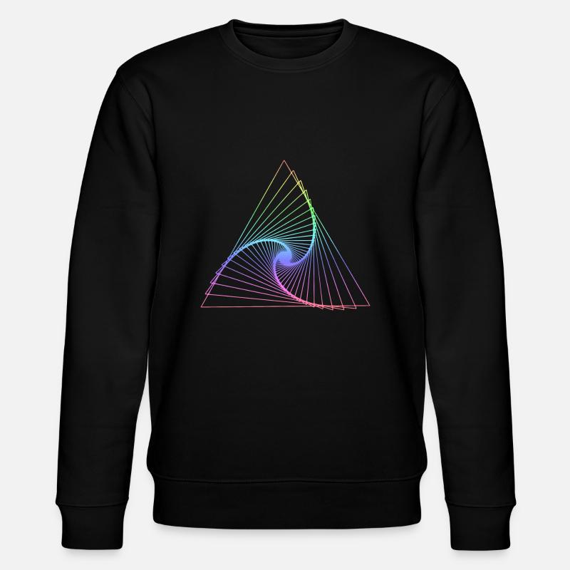 triangle rainbow - Stanley/Stella CHANGER Unisex Organic Sweatshirt - black