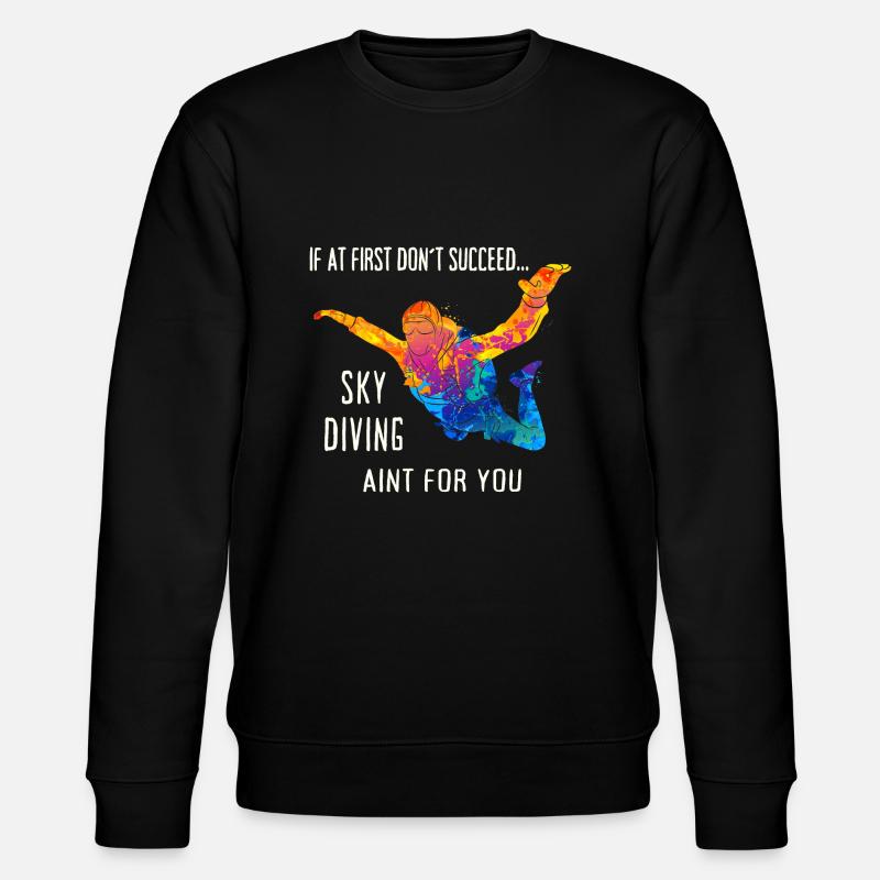 Skydive Skydiver Skydiver Freefall - Stanley/Stella CHANGER Unisex Organic Sweatshirt - black