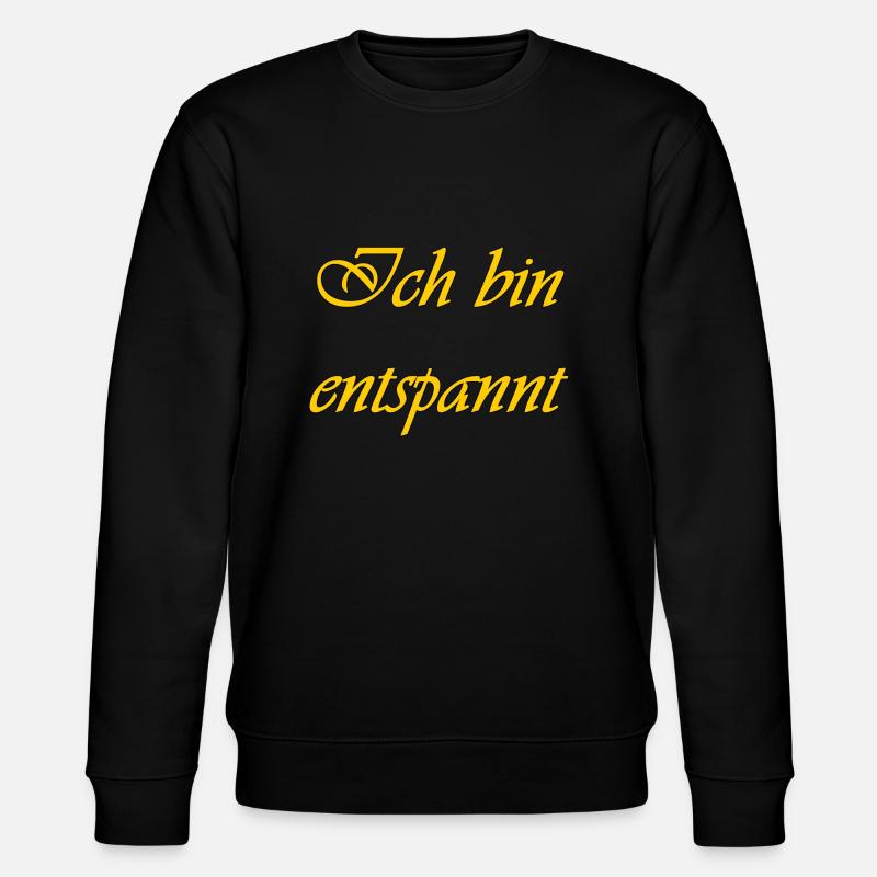 Ich bin entspannt - Stanley/Stella Unisex Bio-Sweatshirt CHANGER  - Schwarz