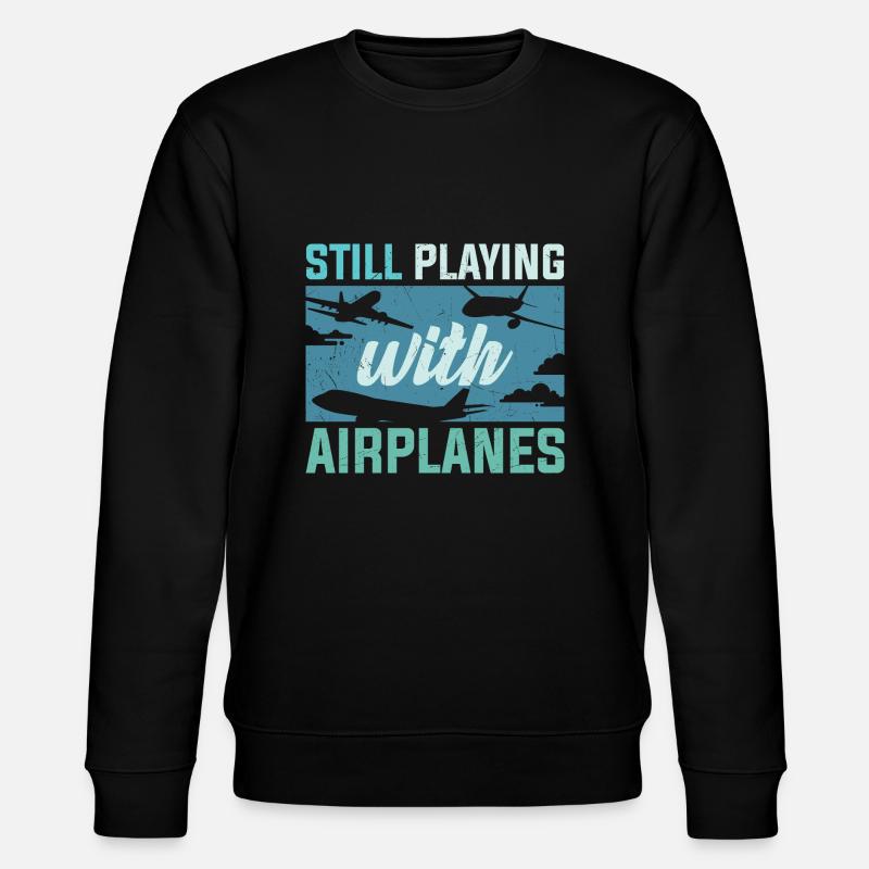 Pilot Funny saying pilot - Stanley/Stella CHANGER Unisex Organic Sweatshirt - black