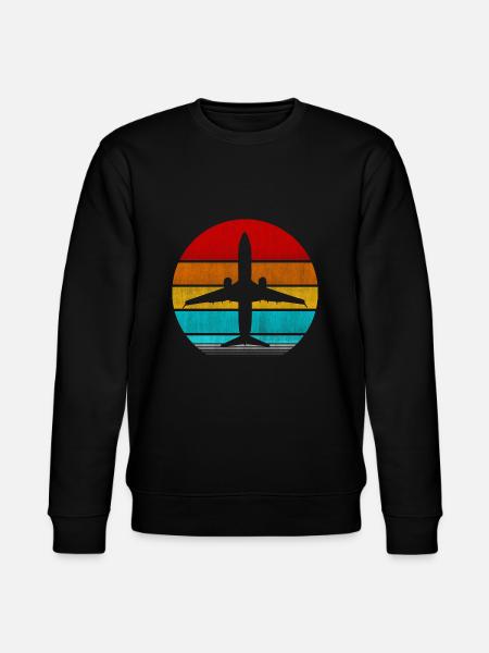 airplane - Stanley/Stella CHANGER Unisex Organic Sweatshirt - black
