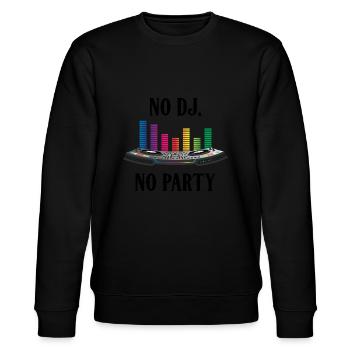 No DJ No Party Computer DJ Djane Mix - Stanley/Stella Unisex Bio-Sweatshirt CHANGER  - Schwarz - Vorne - Nik (191cm) & Marisol (170cm)