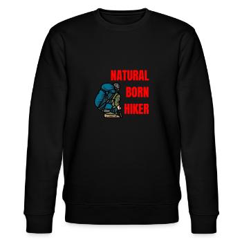 Natural born hiker - Stanley/Stella CHANGER Unisex Organic Sweatshirt - black - Front - Nik (191cm) & Marisol (170cm)