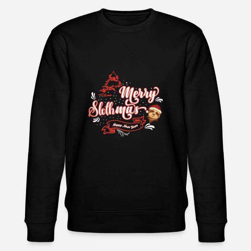 Merry slothmas 2023 - Stanley/Stella Unisex Bio-Sweatshirt CHANGER  - Schwarz