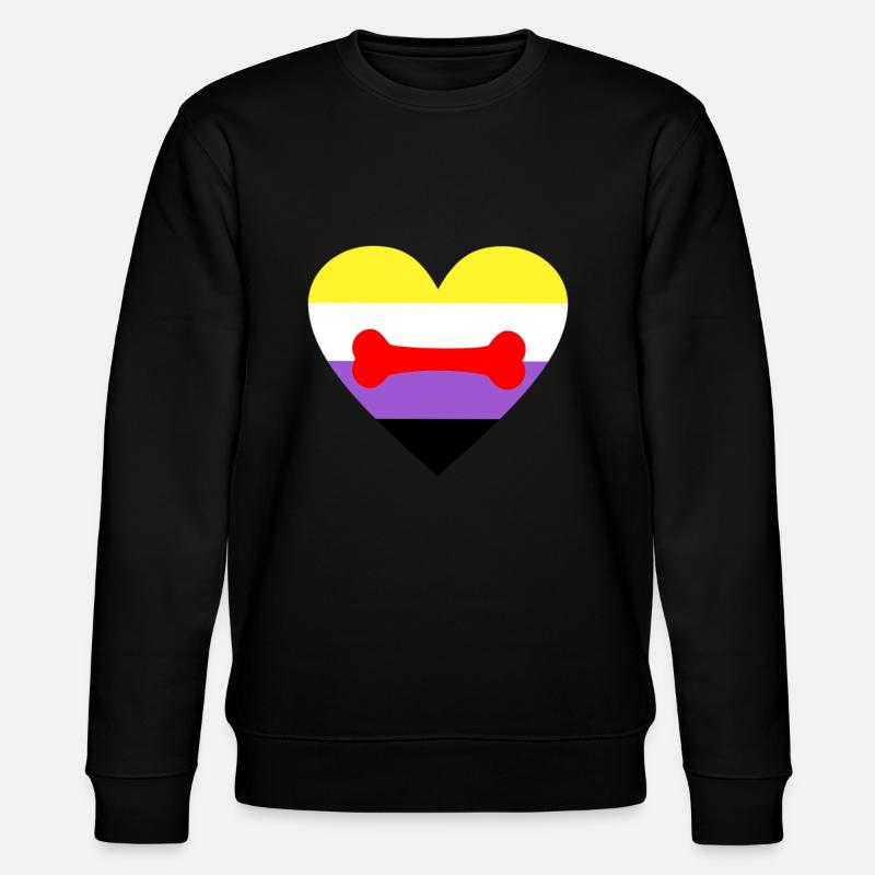 Nonbinary Puppy Play LGBTQ Pride - Stanley/Stella Unisex Bio-Sweatshirt CHANGER  - Schwarz