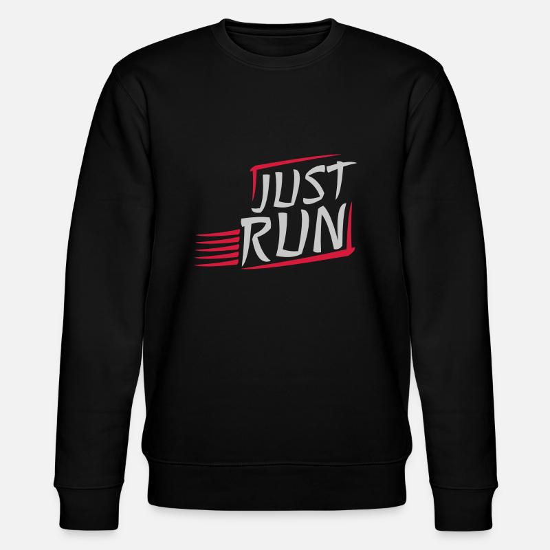 Logo Just Run Design - Stanley/Stella Unisex Bio-Sweatshirt CHANGER  - Schwarz