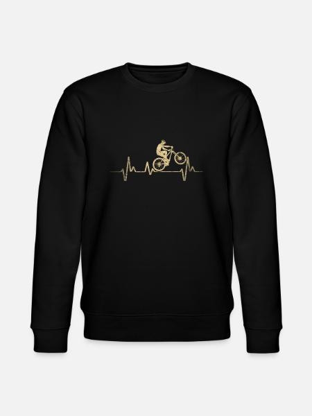 Herz für Mountainbike - Mountainbiker Mountainbike - Stanley/Stella Unisex Bio-Sweatshirt CHANGER  - Schwarz
