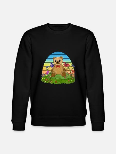 teddy bear - Stanley/Stella CHANGER Unisex Organic Sweatshirt - black