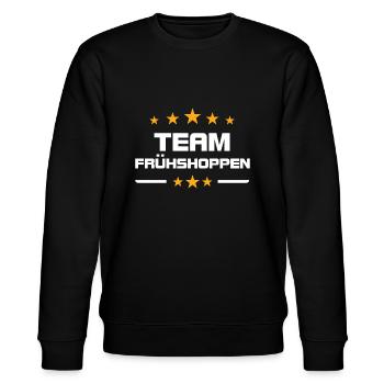Frühshoppen Team für Männer - Stanley/Stella Unisex Bio-Sweatshirt CHANGER  - Schwarz - Vorne - Nik (191cm) & Marisol (170cm)