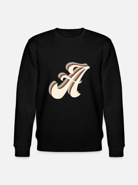 Letter A - Stanley/Stella CHANGER Unisex Organic Sweatshirt - black