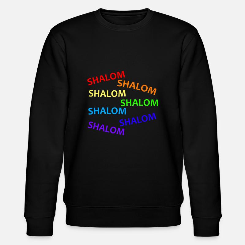 SHALOM RAINBOW WATERFALL - Geschenkidee - Stanley/Stella Unisex Bio-Sweatshirt CHANGER  - Schwarz