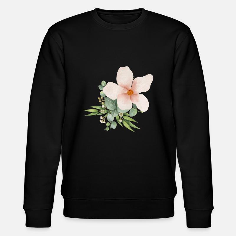 Fleur peinte - Sweat bio CHANGER Stanley/Stella Unisexe - noir