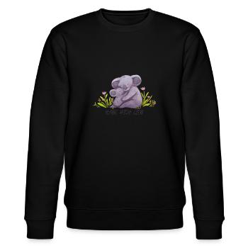 Habe dich lieb - Stanley/Stella Unisex Bio-Sweatshirt CHANGER  - Schwarz - Vorne - Nik (191cm) & Marisol (170cm)