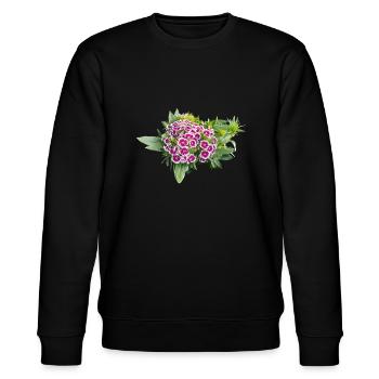NELKEN - Stanley/Stella Unisex Bio-Sweatshirt CHANGER  - Schwarz - Vorne - Nik (191cm) & Marisol (170cm)