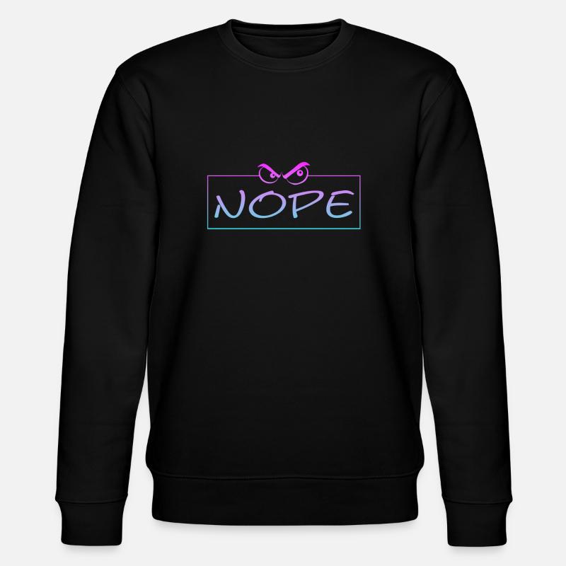 Nope - Stanley/Stella Unisex Bio-Sweatshirt CHANGER  - Schwarz