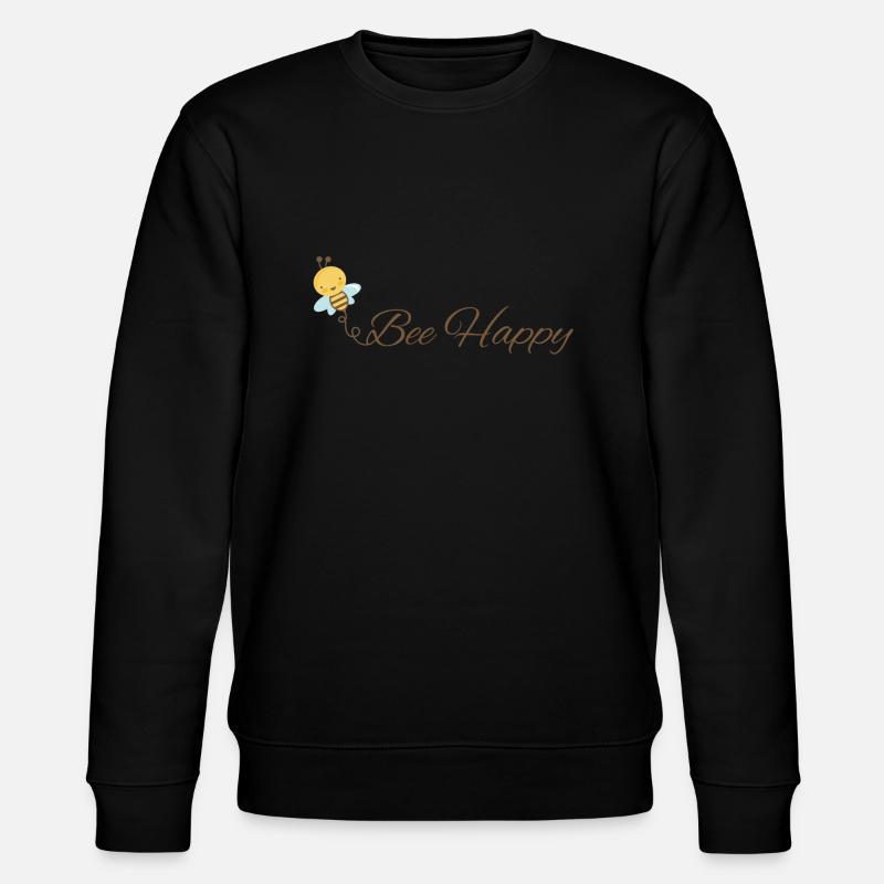 Be Happy like a bee 🐝 - Stanley/Stella Unisex Bio-Sweatshirt CHANGER - Schwarz