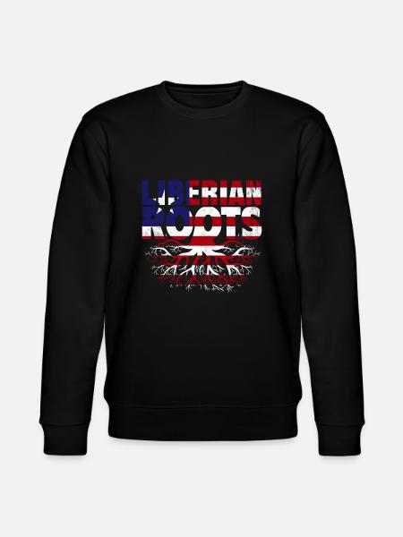 Liberia Flag Liberians - Stanley/Stella CHANGER Unisex Organic Sweatshirt - black