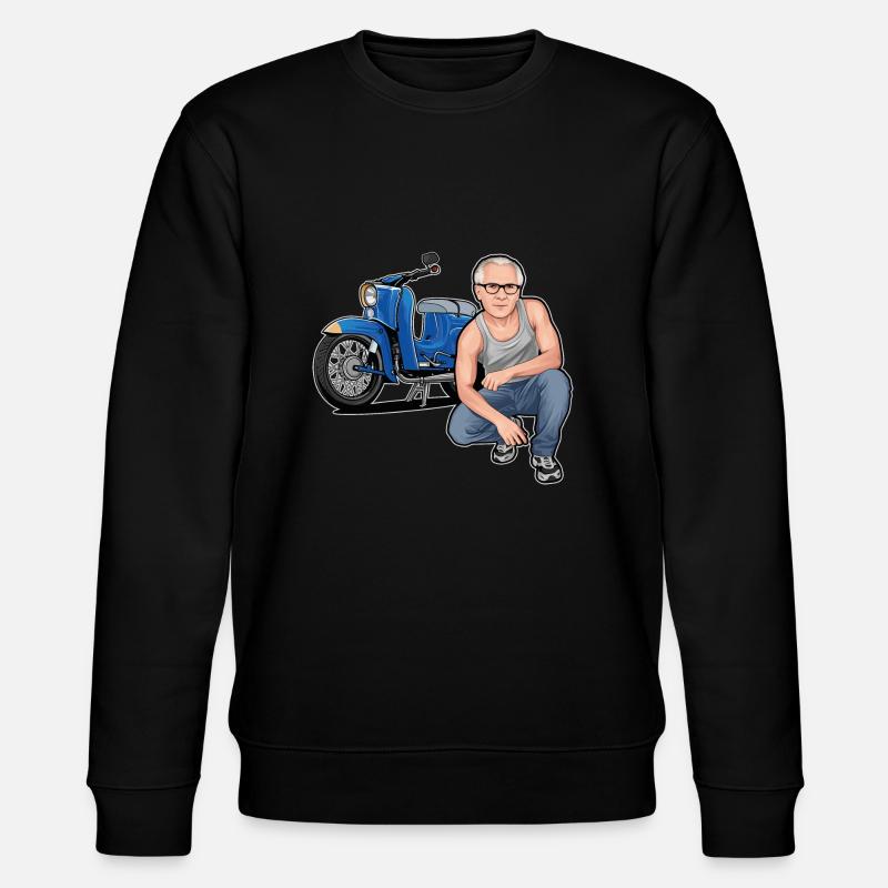 Schwalbe (Trude) + Erich // Illustration - Stanley/Stella Unisex Bio-Sweatshirt CHANGER  - Schwarz