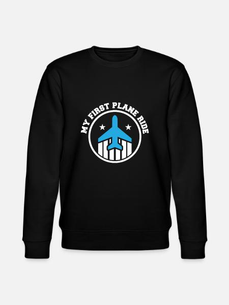 Semesterresa Min första flygresa Resenär - Ekologisk sweatshirt CHANGER unisex från Stanley/Stella - svart