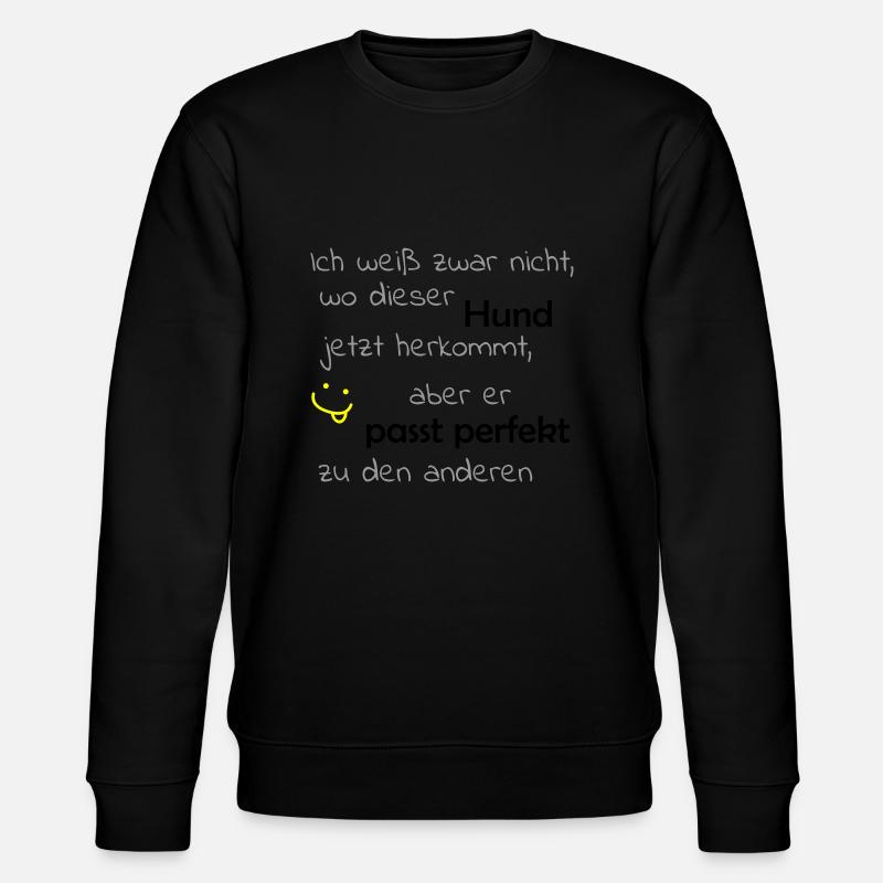 Ich weiß zwar nicht - Stanley/Stella Unisex Bio-Sweatshirt CHANGER  - Schwarz