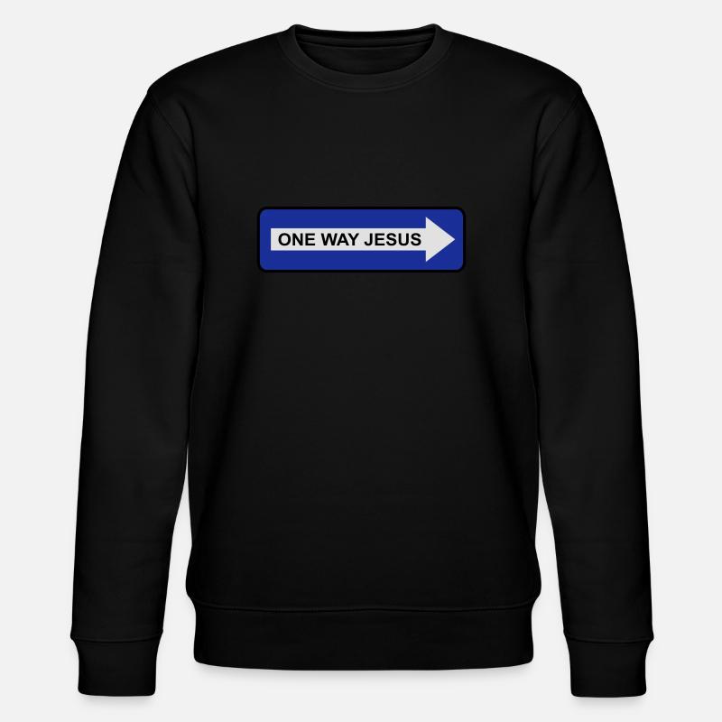 One Way Jesus - Stanley/Stella CHANGER Unisex Organic Sweatshirt - black
