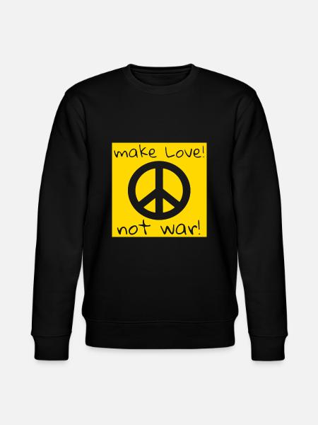 MAKE LOVE! NOT WAR! - Stanley/Stella Unisex Bio-Sweatshirt CHANGER - Schwarz