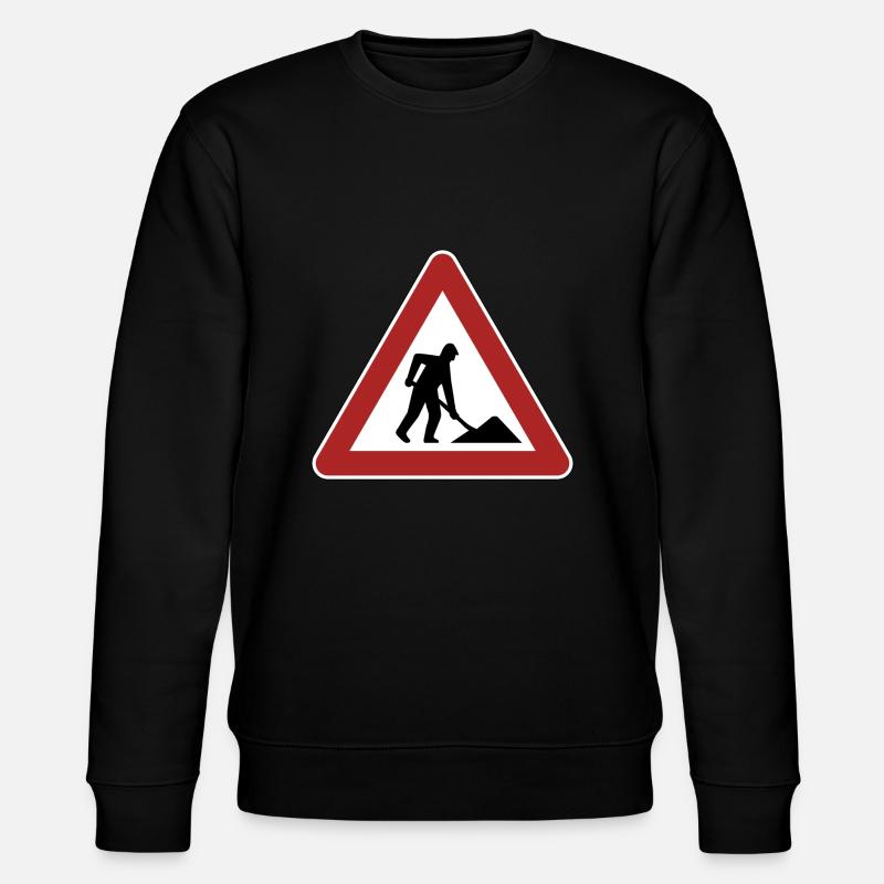 Baustellenschild Geschenk - Stanley/Stella Unisex Bio-Sweatshirt CHANGER  - Schwarz