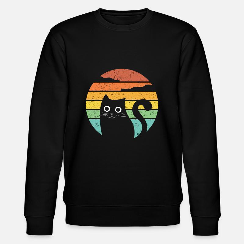 Sunset with cute animal - Stanley/Stella CHANGER Unisex Organic Sweatshirt - black