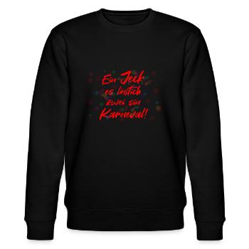 Köln Karneval - Stanley/Stella Unisex Bio-Sweatshirt CHANGER  - Schwarz - Vorne - Nik (191cm) & Marisol (170cm)