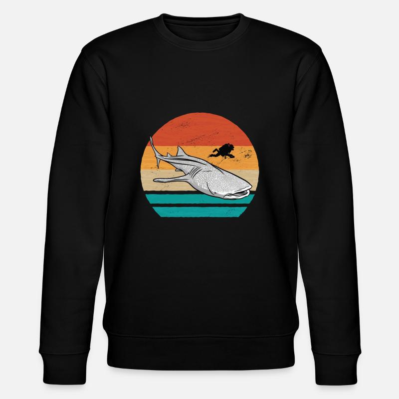 Plongée avec requin-baleine - Sweat bio CHANGER Stanley/Stella Unisexe - noir
