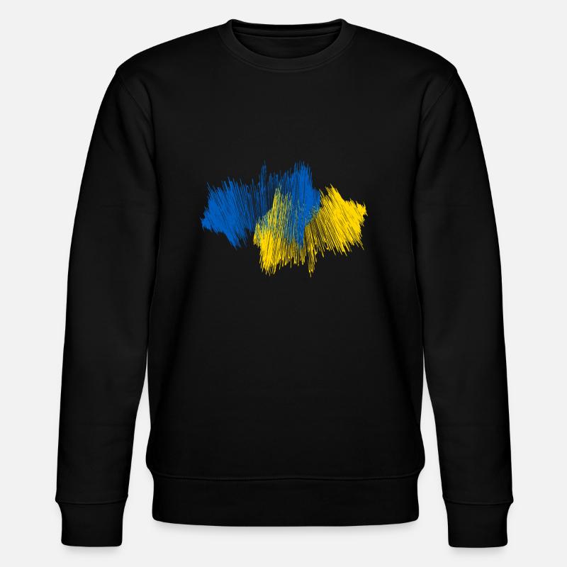 Ukraine Map - Stanley/Stella CHANGER Unisex Organic Sweatshirt - black