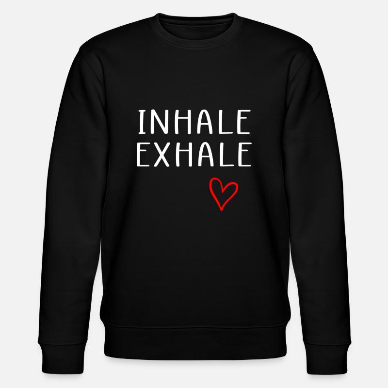inhaler expirer citation cœur rouge - Sweat bio CHANGER Stanley/Stella Unisexe - noir