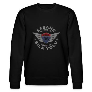 Kars - Stanley/Stella Unisex Bio-Sweatshirt CHANGER  - Schwarz - Vorne - Nik (191cm) & Marisol (170cm)