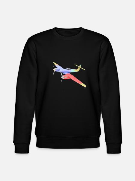 British fighter WW2 - Stanley/Stella CHANGER Unisex Organic Sweatshirt - black