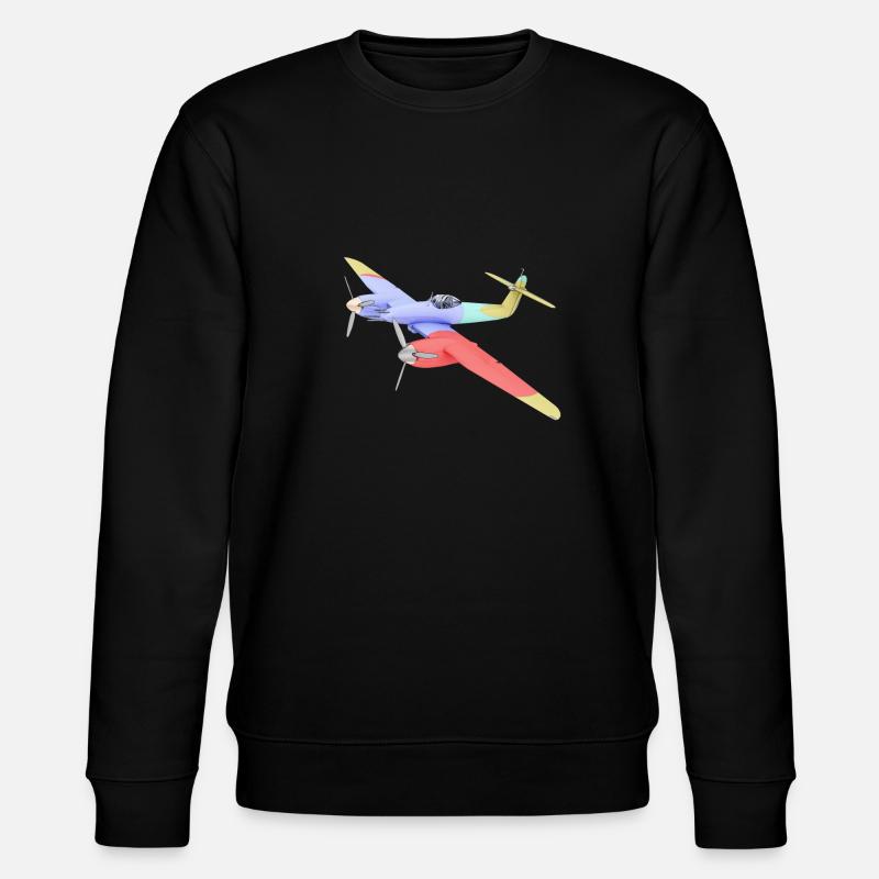 Britisches Jagdflugzeug WW2 - Stanley/Stella Unisex Bio-Sweatshirt CHANGER  - Schwarz
