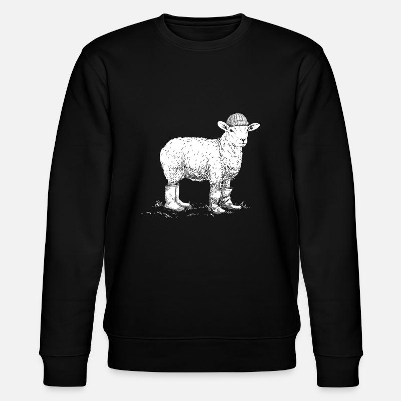 Nordsee Schaf Ostsee Geschenkidee - Stanley/Stella Unisex Bio-Sweatshirt CHANGER - Schwarz