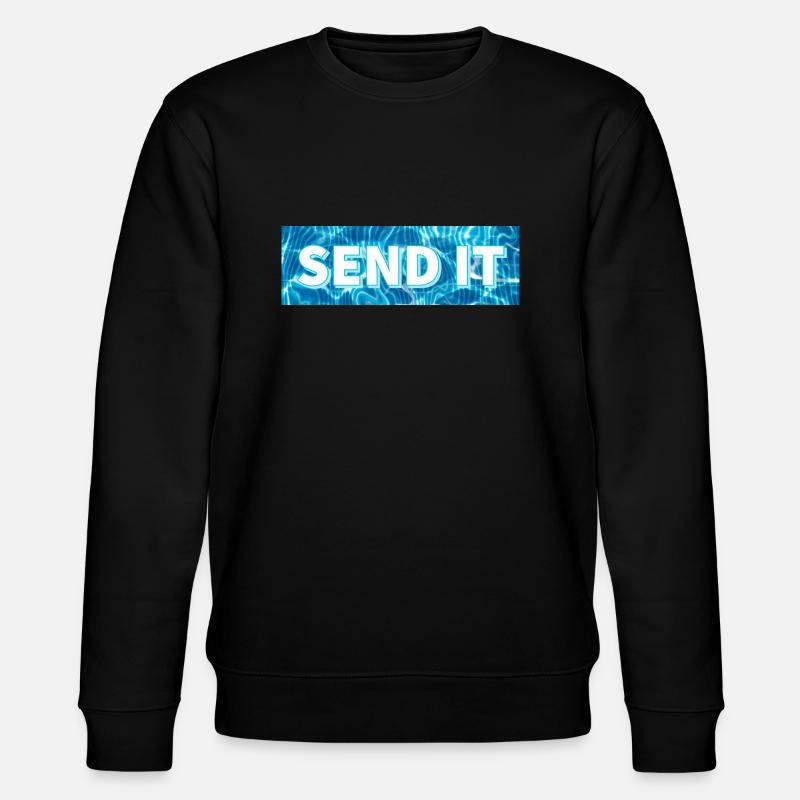 SEND IT box logo - Stanley/Stella CHANGER Unisex Organic Sweatshirt - black