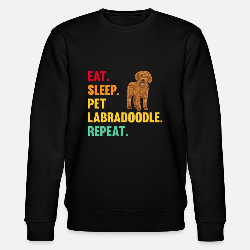 Labradoodle Hund - Stanley/Stella Unisex Bio-Sweatshirt CHANGER  - Schwarz