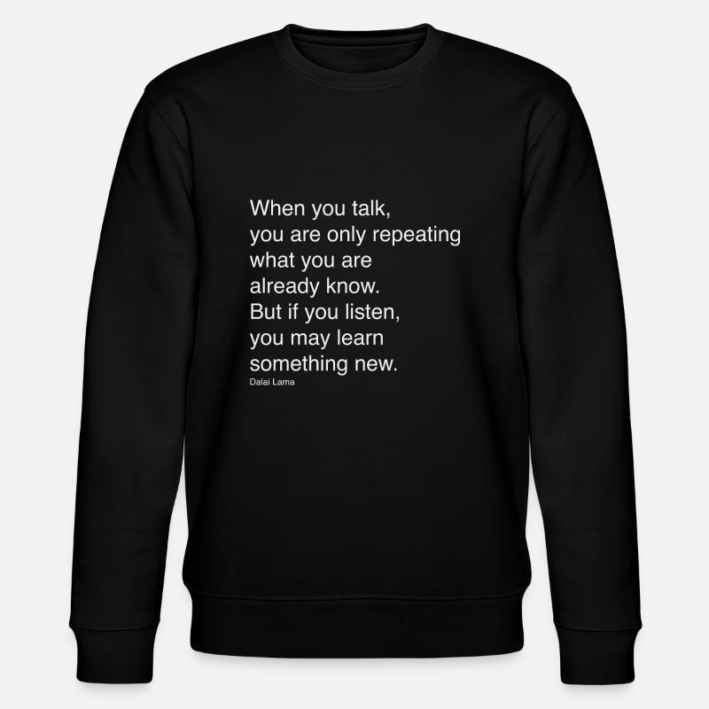 Wenn du sprichst - Stanley/Stella Unisex Bio-Sweatshirt CHANGER - Schwarz