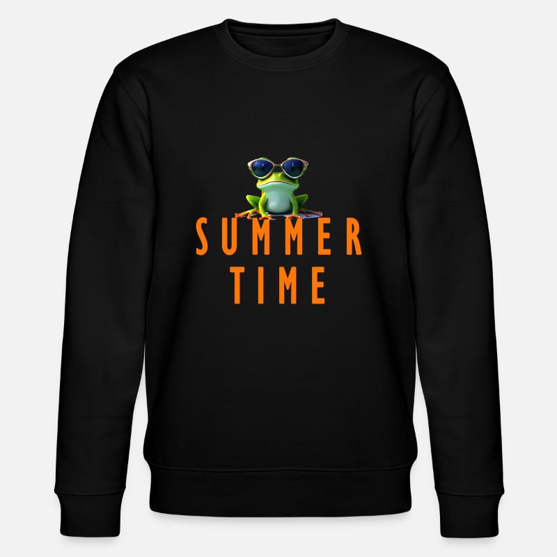 Grenouille heure d’été - Sweat bio CHANGER Stanley/Stella Unisexe - noir