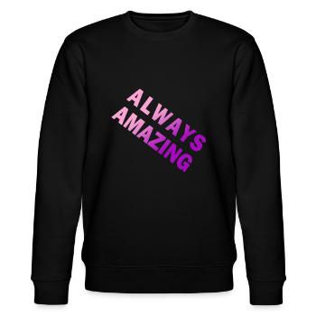 Always Amazing - Stanley/Stella Unisex Bio-Sweatshirt CHANGER  - Schwarz - Vorne - Nik (191cm) & Marisol (170cm)