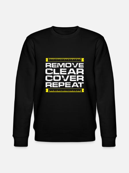 Remove Clear Cover Repeat - Stanley/Stella CHANGER Unisex Organic Sweatshirt - black