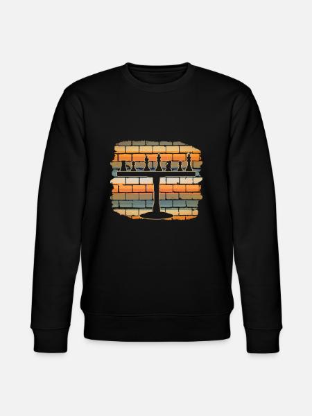 Schach Chess Schachfiguren Retro - Stanley/Stella Unisex Bio-Sweatshirt CHANGER  - Schwarz