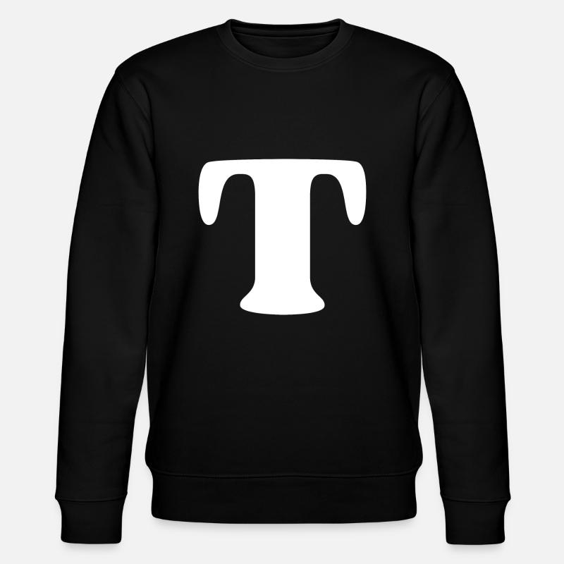 letter t - Stanley/Stella CHANGER Unisex Organic Sweatshirt - black