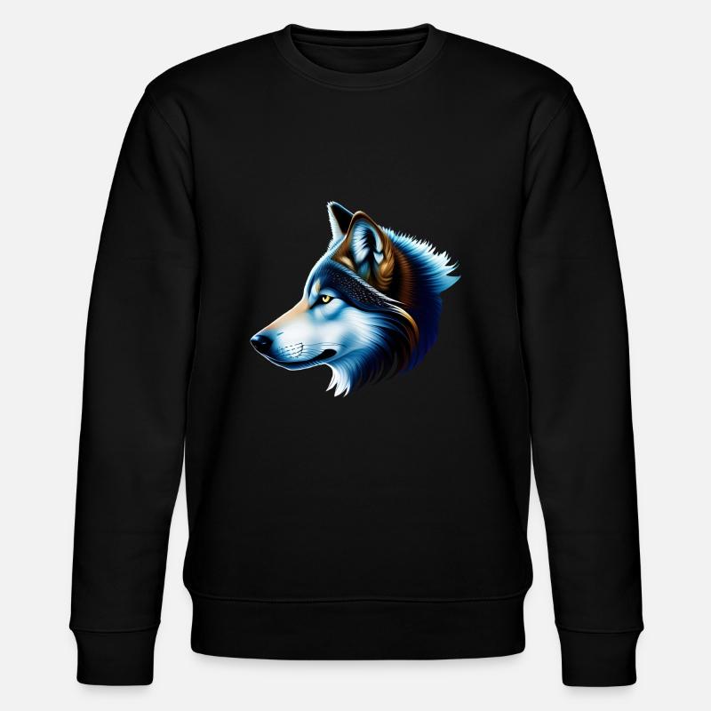 Wolf - Stanley/Stella Unisex Bio-Sweatshirt CHANGER  - Schwarz